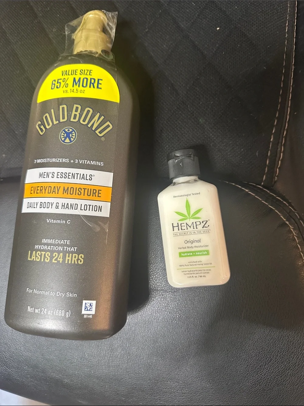 Gold bond Men's Moisturizer Bottle - White and Black Cap with Green Logo